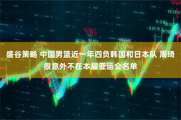 盛谷策略 中国男篮近一年四负韩国和日本队 周琦很意外不在本届亚运会名单